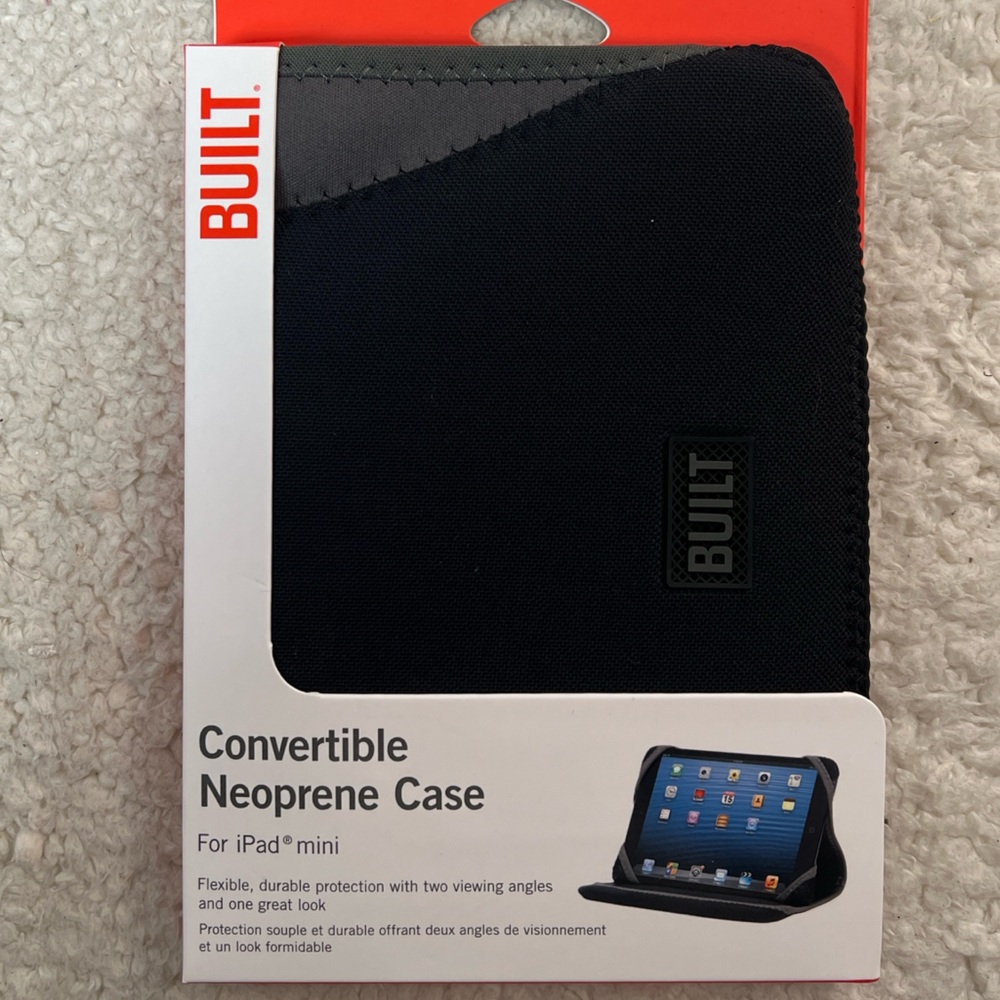 Black Convertible Neoprene Case for iPad Mini